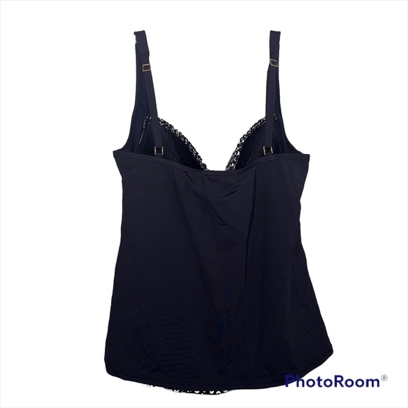 La Blanca black and white padded tankini top - Picture 9 of 9